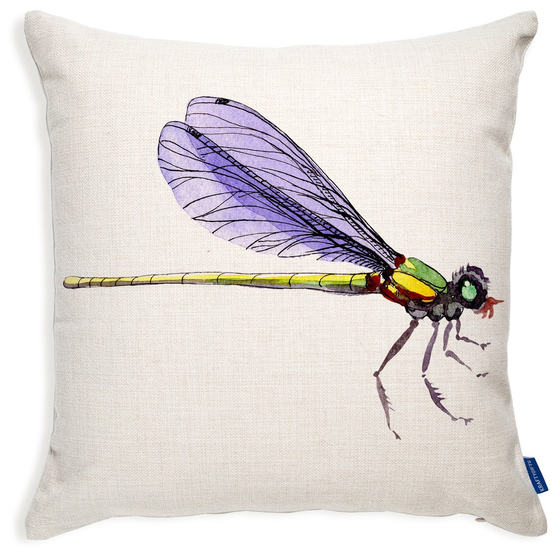 Dragonfly Cushion Cover Bug Accent Insect Pillow Sofa Throw Etsy