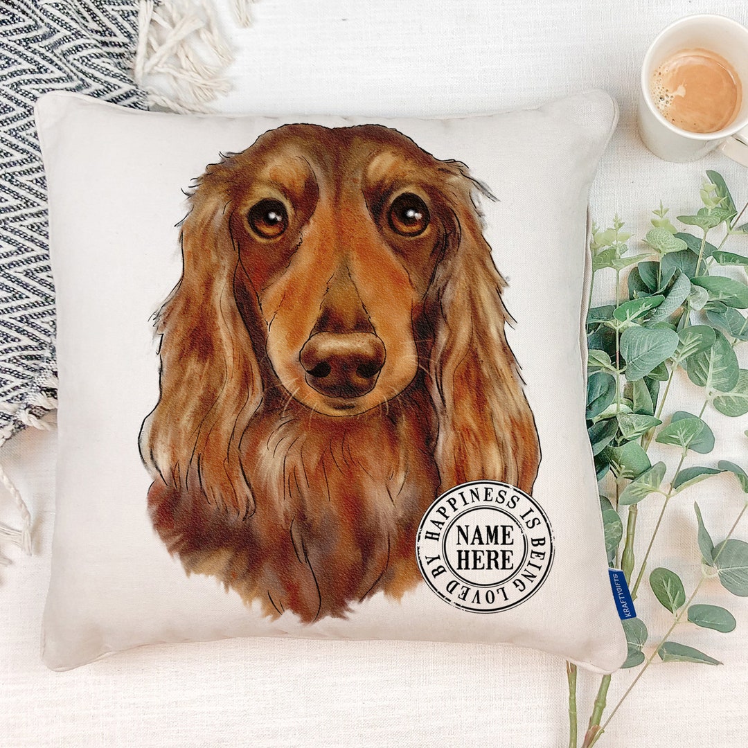 Personalised Greyhound Cushion Cover Dog Pillow Pet Name Puppy Etsy.de