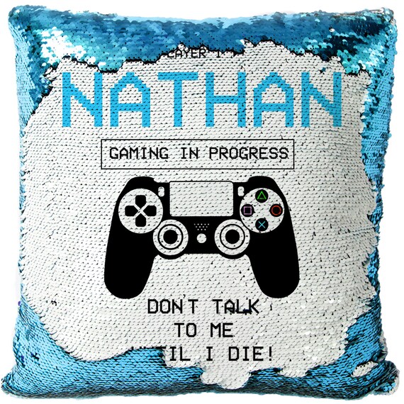 circle game sequin pillow