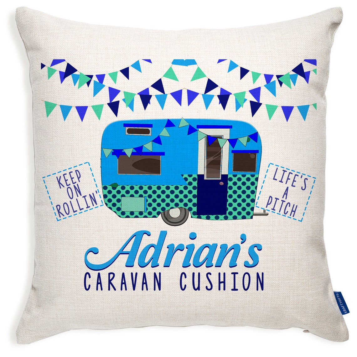 Personalised Caravan Cushion Cover Campervan Camping Gift KC04 Etsy