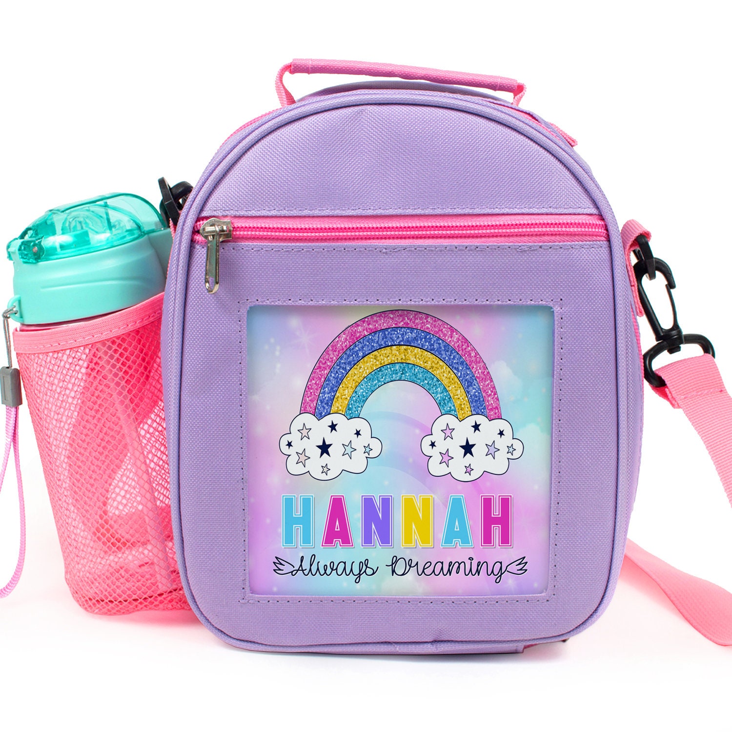 Personalised Girls Lunch Bag Rainbow School Insulated Lunchbox Etsy
