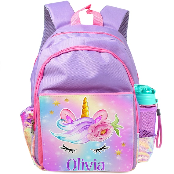 Purple Unicorn Backpack School