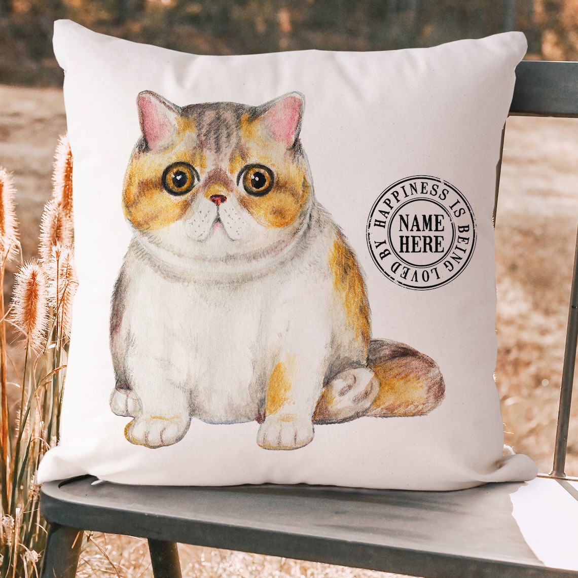 Personalised Cat Cushion Cover Cute Kitten Portrait Pillow Etsy 日本
