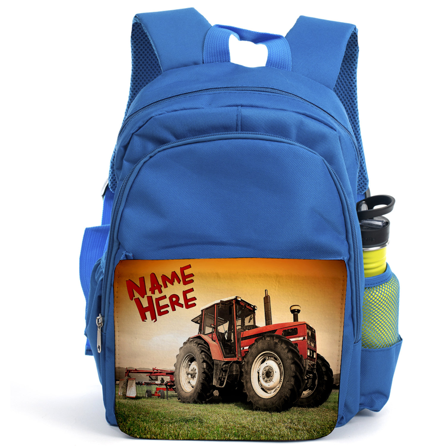 Personalised Tractor Backpack Boys School Bag Childrens Blue Etsy UK