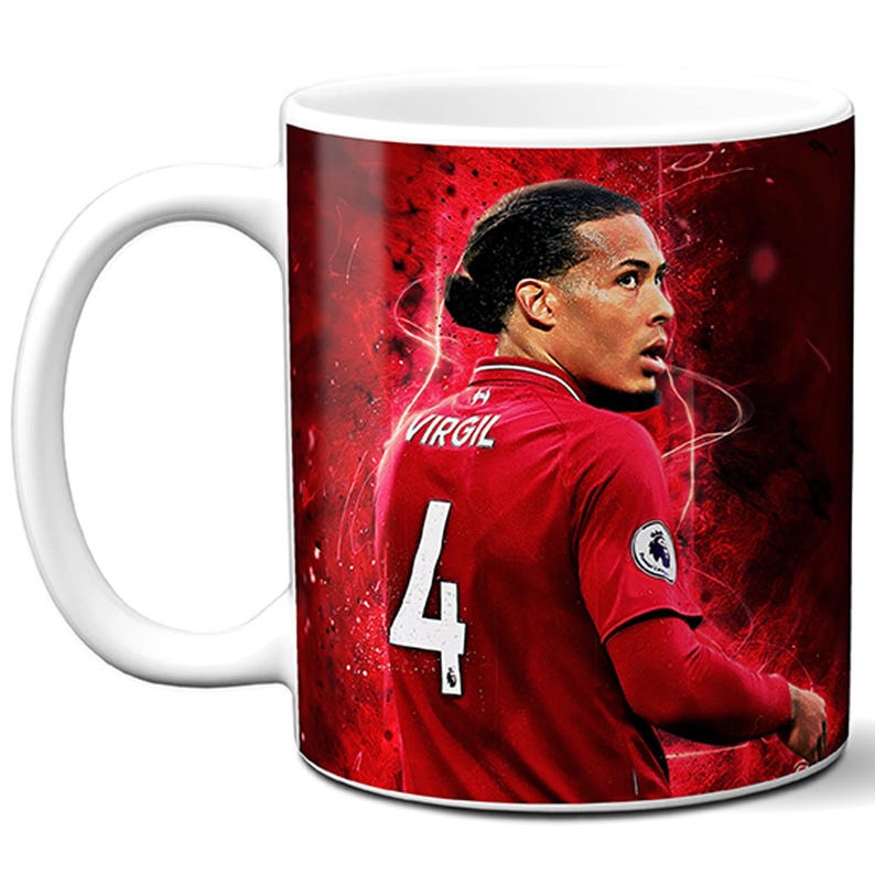 Personalised Van Dijk Football Mug Liverpool Cup Legend Player Tea