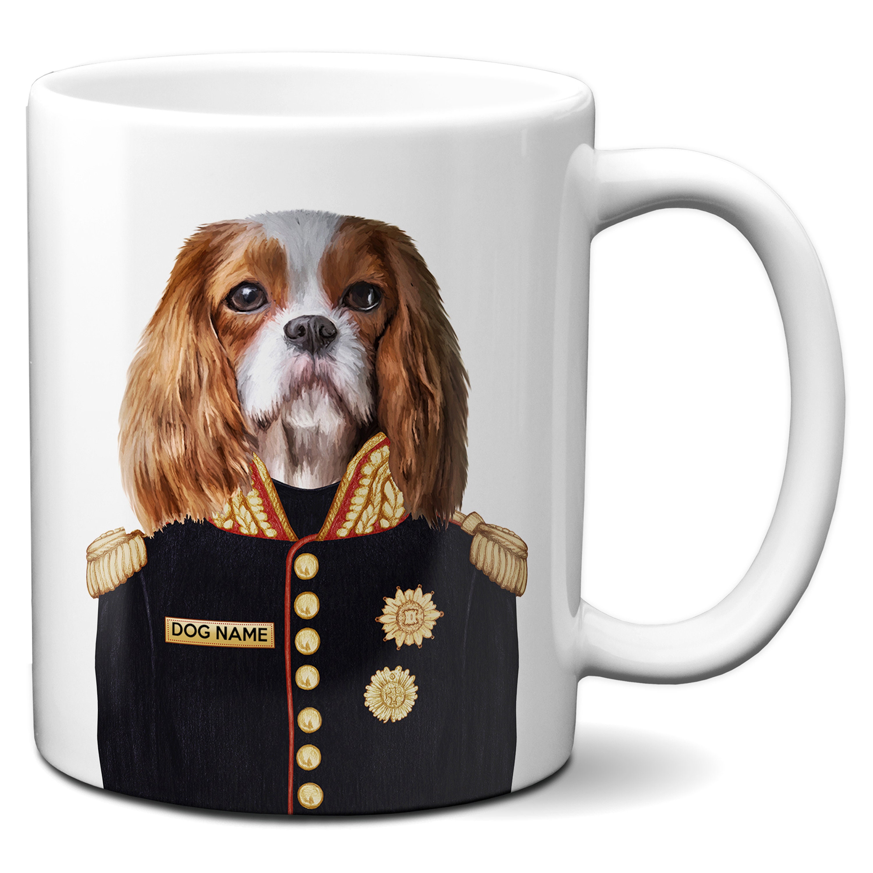 4 Sottobicchieri Con Simpatico Cavalier King Charles Spaniel - Regalo Originale Per Amanti Dei Cani, Sottobicchiere In Sughero Per Tazze Da Tè E Caffè