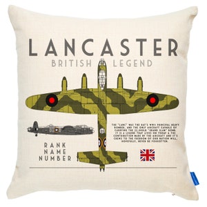 AVRO LANCASTER RAF WW2  HEAVY BOMBER  AIRCRAFT CUSHION . Inner Included