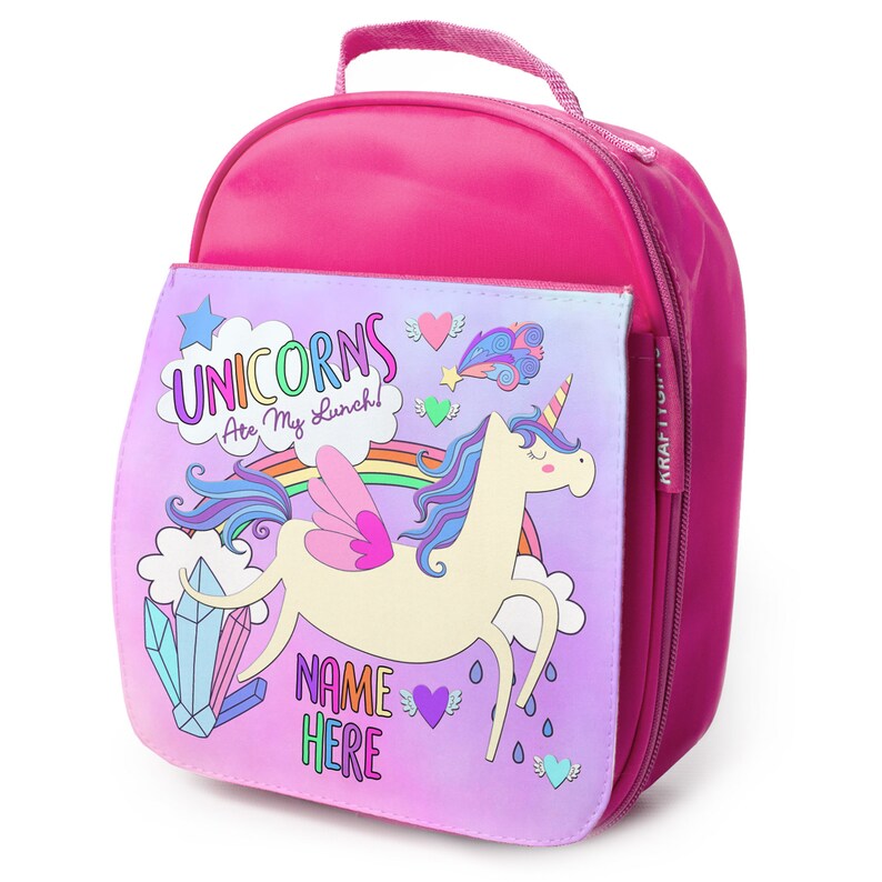 Personalised Lunch Bag UNICORN ATE MY Childrens School Etsy
