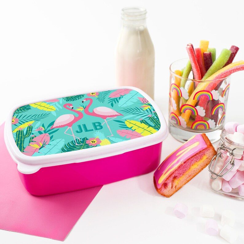 Personnalisé flamant rose cactus lunch box drôle école snack Etsy France