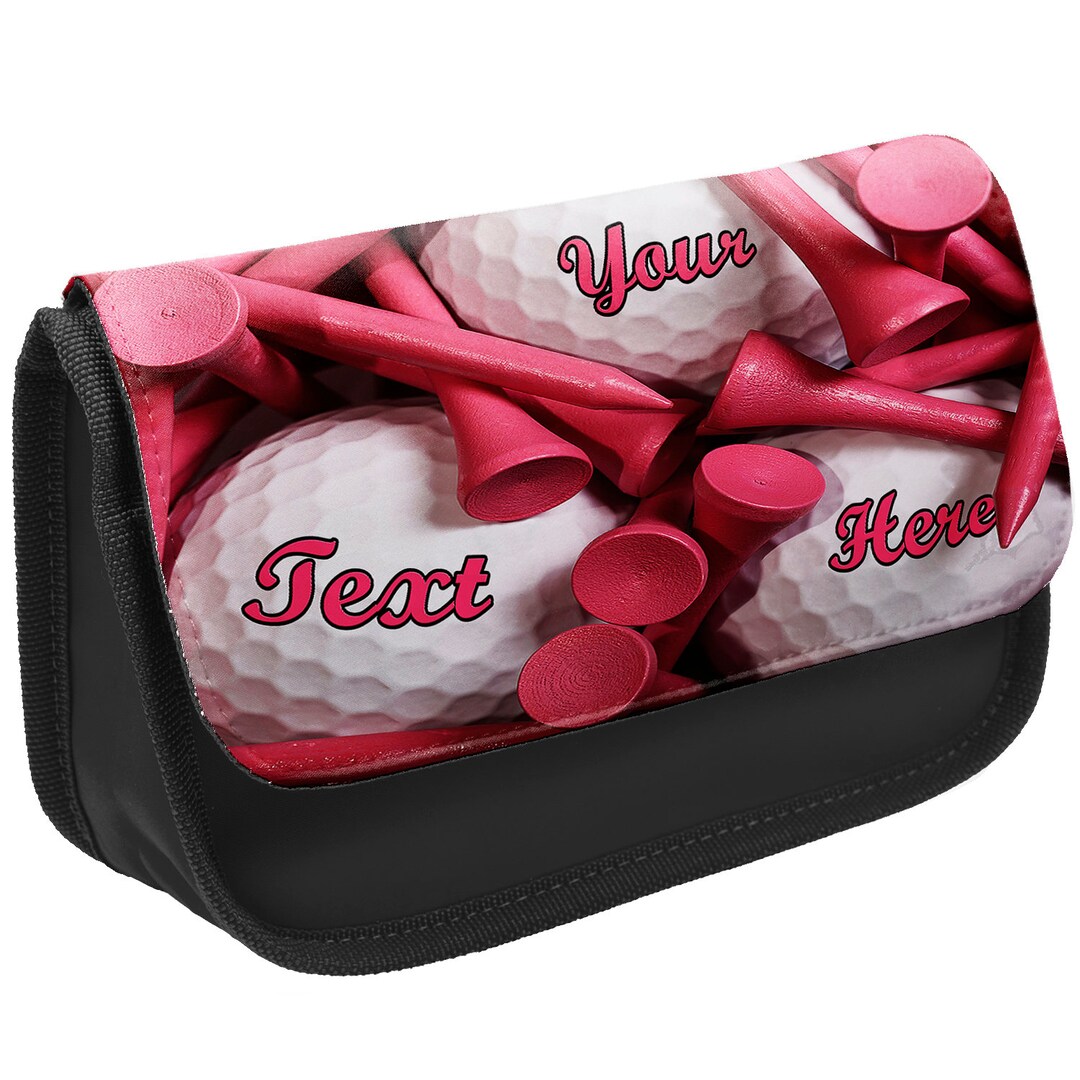 Personalised Golf Ball Pencil Case Adult Stationery Bag Glasses Case