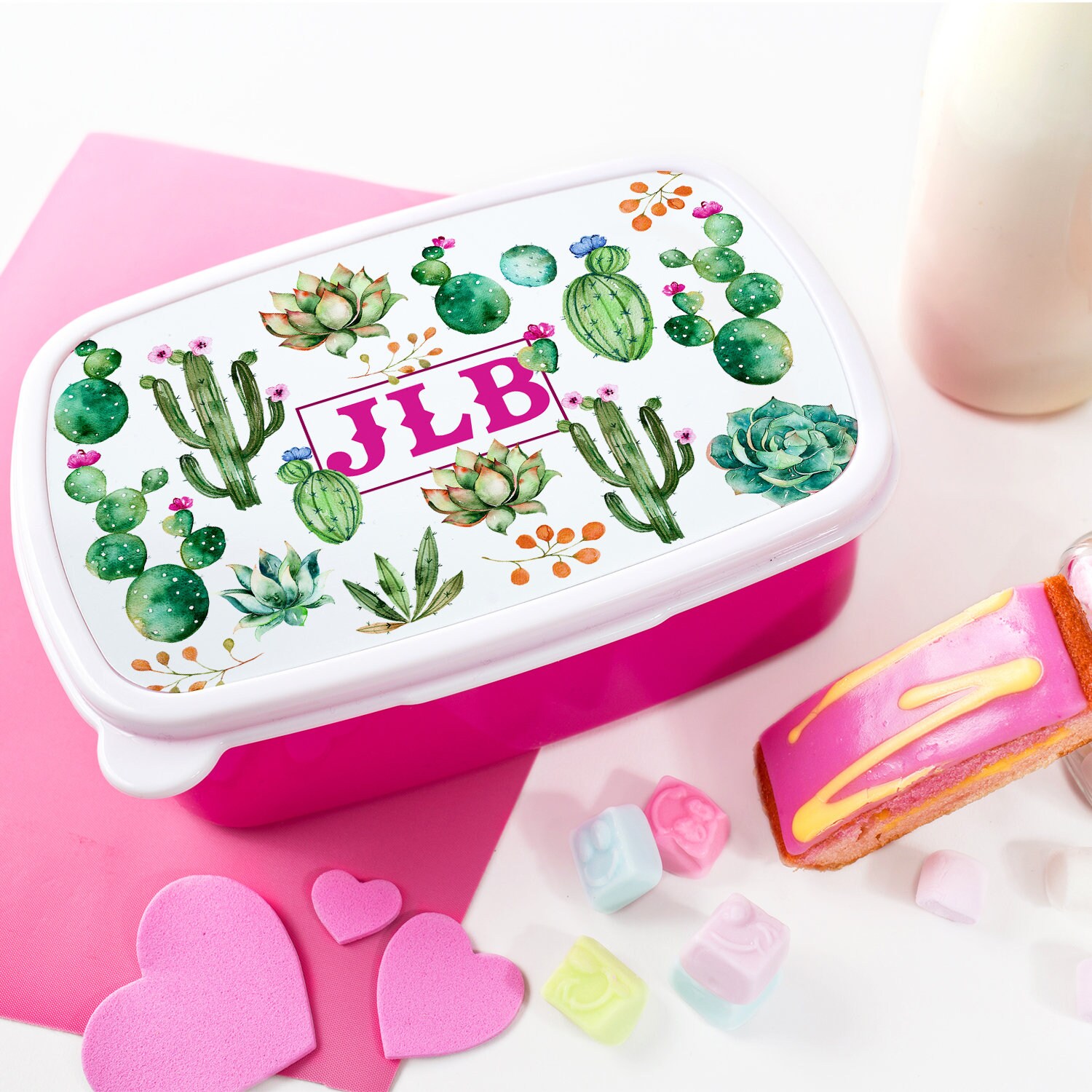 Personalised CACTUS Lunch Box Funny School Snack Sandwich Work Etsy