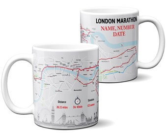 Personalised London Marathon Mug Runners Coffee Cup 2024 Souvenir Gift KM53