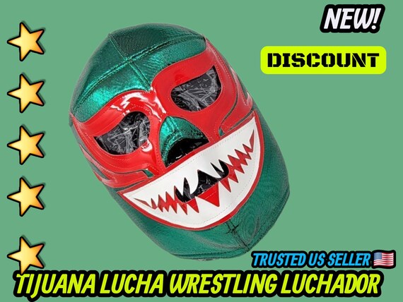 Green Crocodile Lucha Libre Mask: Mexican Luchador Wrestling Mask