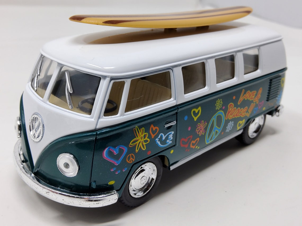 4 colors assortment 1962 volkswagen classic bus toy with | Etsy