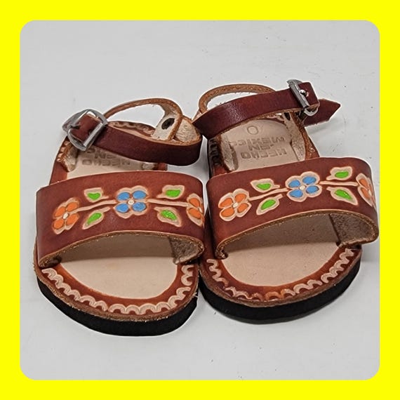 Mexican leather huaraches for babies  size zero