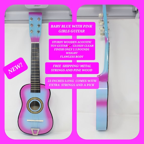Baby Blue Acoustic Guitar