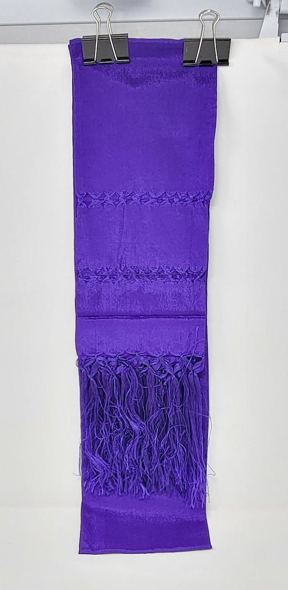 Solid purple  rebozo mexican tipical  Rebozo or Chalina, Mexican Shawl (94" x 24.5") silk artisela  free shipping we sell wholesale