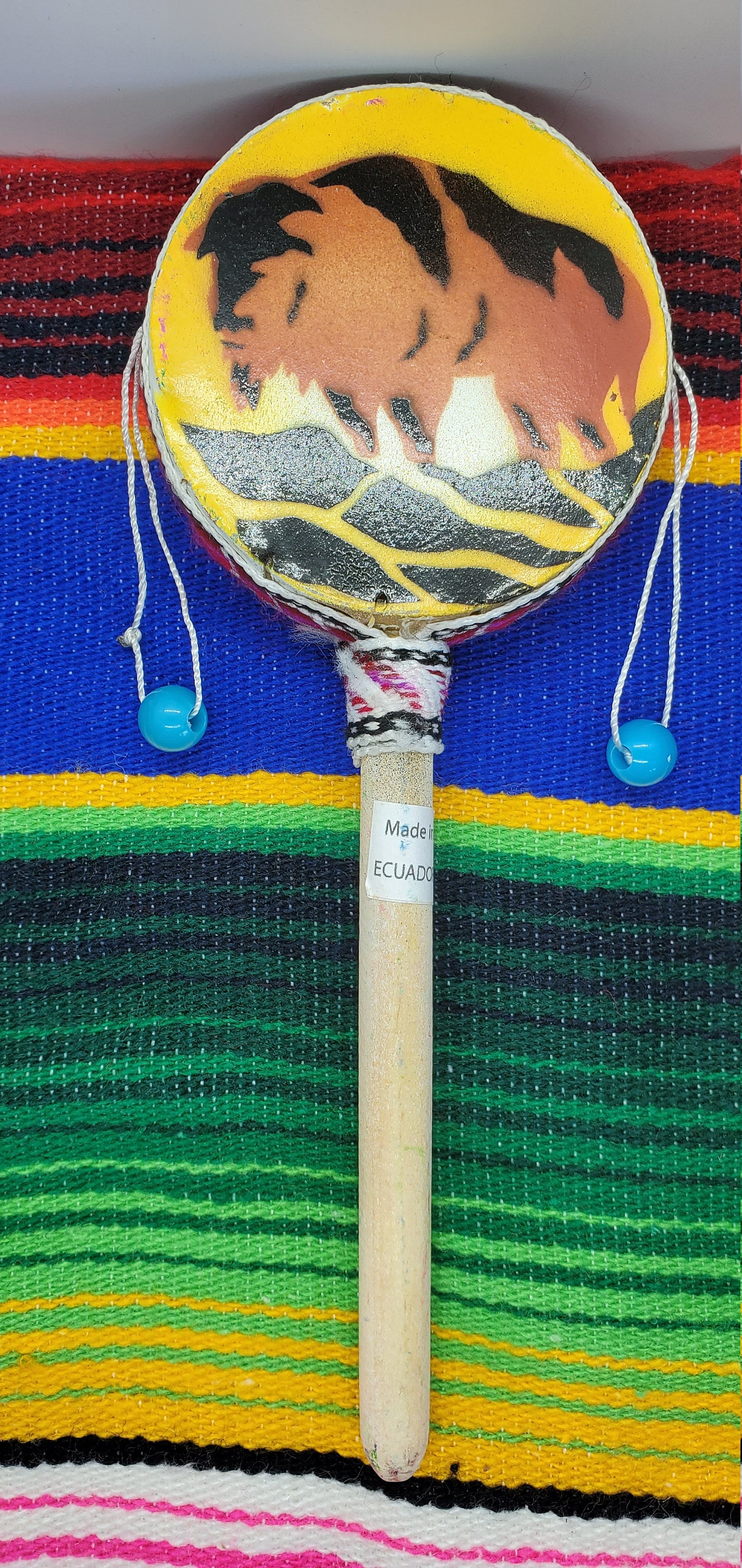 Traditional Spinning Rattle Drum Hand Bell Baby Musical Toy Etsy UK