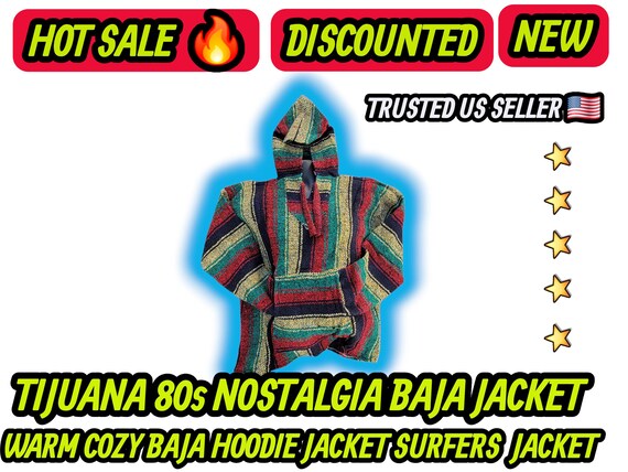 genuine mexican rasta baja jackets surfer hoodie pullover