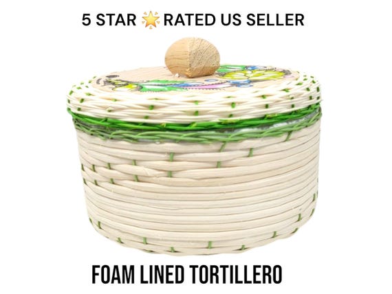 Authentic GREEN Mexican handwoven  tortilleros tortilla warmer palm straw made free shipping we sell wholesale