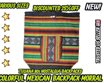 Pinzon mexican backpack knapsack saddle pouch woven mochila bohemian