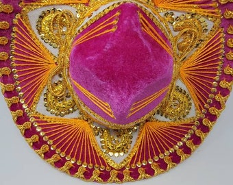 Children's Mexican Charro Sombrero: Fiesta Costume, Velvet & Sequins