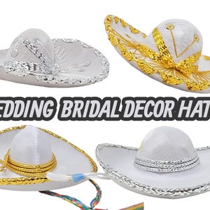 mexican mariachi sombrero for weddings or fiestas hat charro 6 inches   across