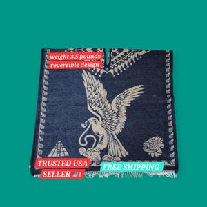 Mexican eagle over cactus  mexican poncho traditional poncho gavan jorongo 5 de mayo warm