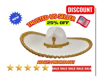Salazar Yerpes Women’s White and Gold Embroidered Sombrero Hat il_fullxfull.7165768636_l9ef.jpg main image 4
