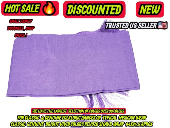 Light Purple Mexican Rebozo Shawl: Artisela Silk (94" x 24.5")