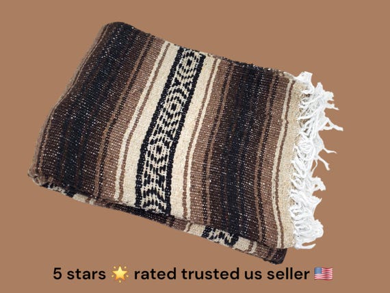 BROWN color terra  tones colors   mexican blanket warm yoga  falsa blanket beach blanket CHOCOLATE76" L x 53" w free  shipping wholesale