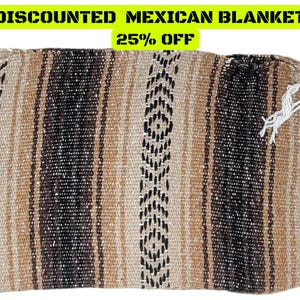 Manta Falsa Marrón: Manta Mexicana Cálida para la Playa (193 cm de Largo x 135 cm de Ancho)