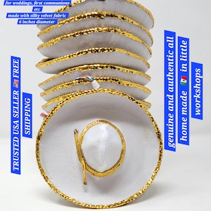 12 pack mini hats  mexican white sombreros for wedding  Mexican decor fiesta party  charro 6 inches