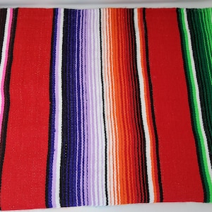 CHEAP RED  mexican blankets rainbow saltillo sarape falsa blanket free shipping wholesale
