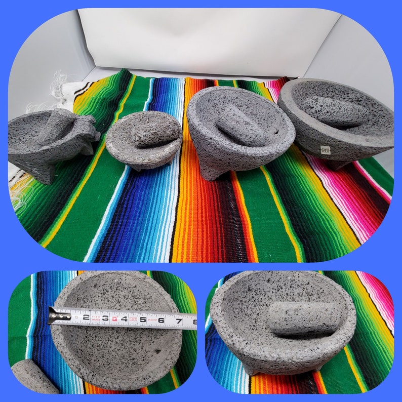 Made in mexico 7 mortar with pestle salsa maker Etsy