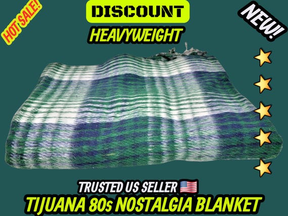 Super soft heavy thick mexican  reversible  winter blanket manta recycled fibers