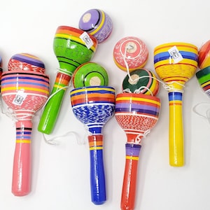mexican wooden toy kendama valero