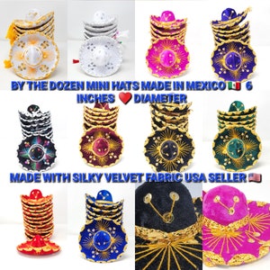 12 pieces packs of 6 inches sombrero packs  high quality  mini hats mexican mariachi sombrero charro