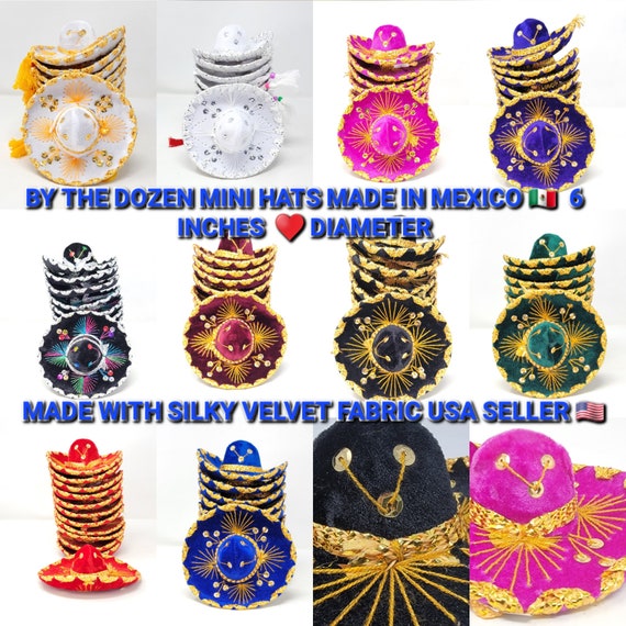 12 pieces packs of 6 inches sombrero packs  high quality  mini hats mexican mariachi sombrero charro
