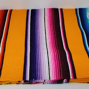 CHEAP YELLOW mexican blankets rainbow saltillo sarape falsa blanket free shipping wholesale