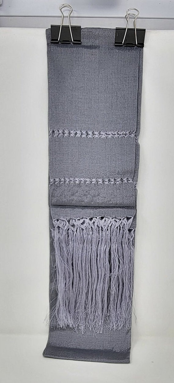 Solid dark gray rebozo mexican tipical  Rebozo or Chalina, Mexican Shawl (94" x 24.5") silk artisela
