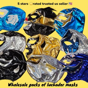 Luchador masks packs for children mexican wrestler luchadores party masks lucha libre