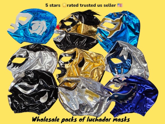 Luchador masks packs for children mexican wrestler luchadores party masks lucha libre