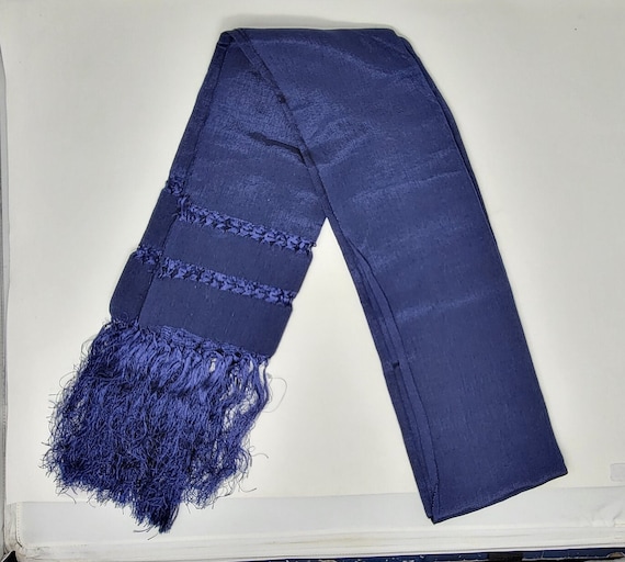 Navy blue rebozo mexican tipical  Rebozo or Chalina, Mexican Shawl (94" x 24.5") silk artisela  free shipping we sell wholesale