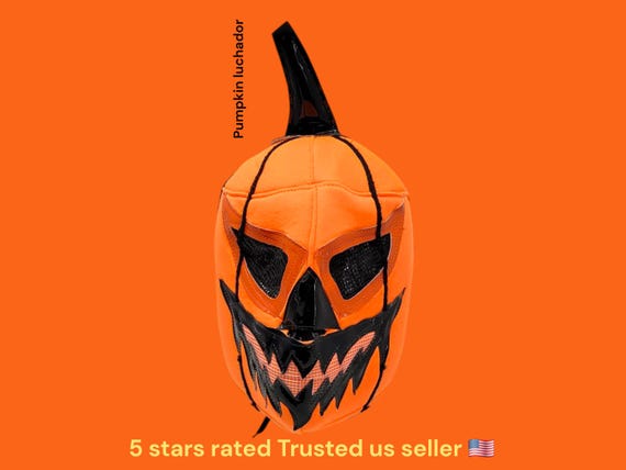 halloween pumpkin mask lucha libre  luchador mask fiesta party favors  wholesale free shipping