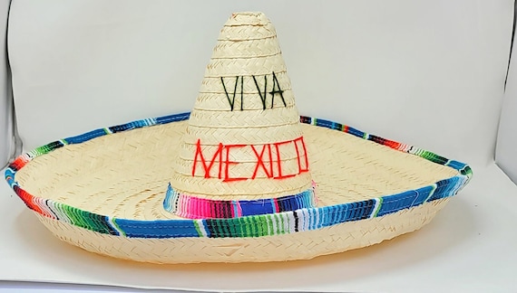 sarape decorated straw hat adults mexican fiesta charro sombrero for grown ups for costume for 5 de mayo  mariachi free shipping