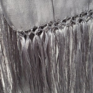 Solid gray lead  rebozo mexican tipical  Rebozo or Chalina, Mexican Shawl (94&quot; x 24.5&quot;) silk artisela  free shipping we sell wholesale