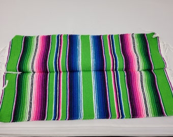 Mexican Serape Placemat Set: Colorful Fiesta Table Decor (11"x20")