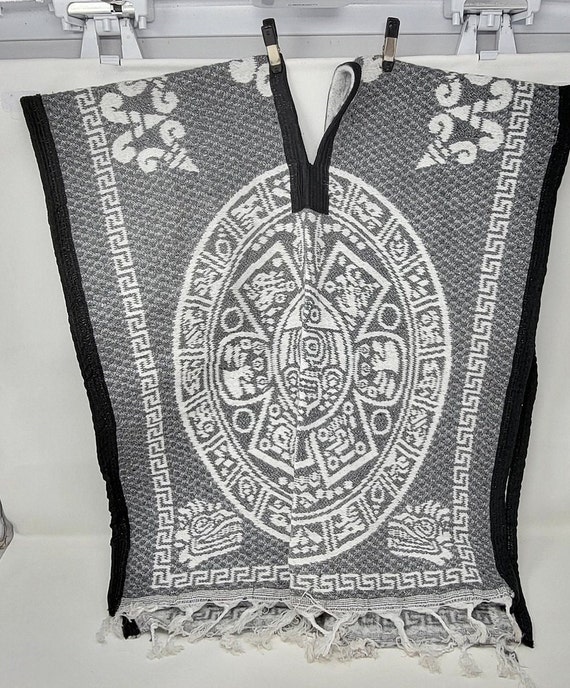 kids boys mexican ponchos with  aztek  gray and white   free shipping wholesale