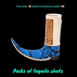 packs of mexican mini leather wrapped  boot  tequila shots shaped like boot mexican boots tequilas